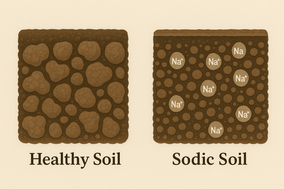High sodium soil