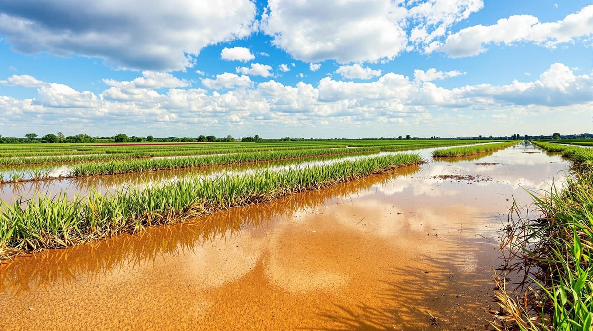 Waterlogged soil