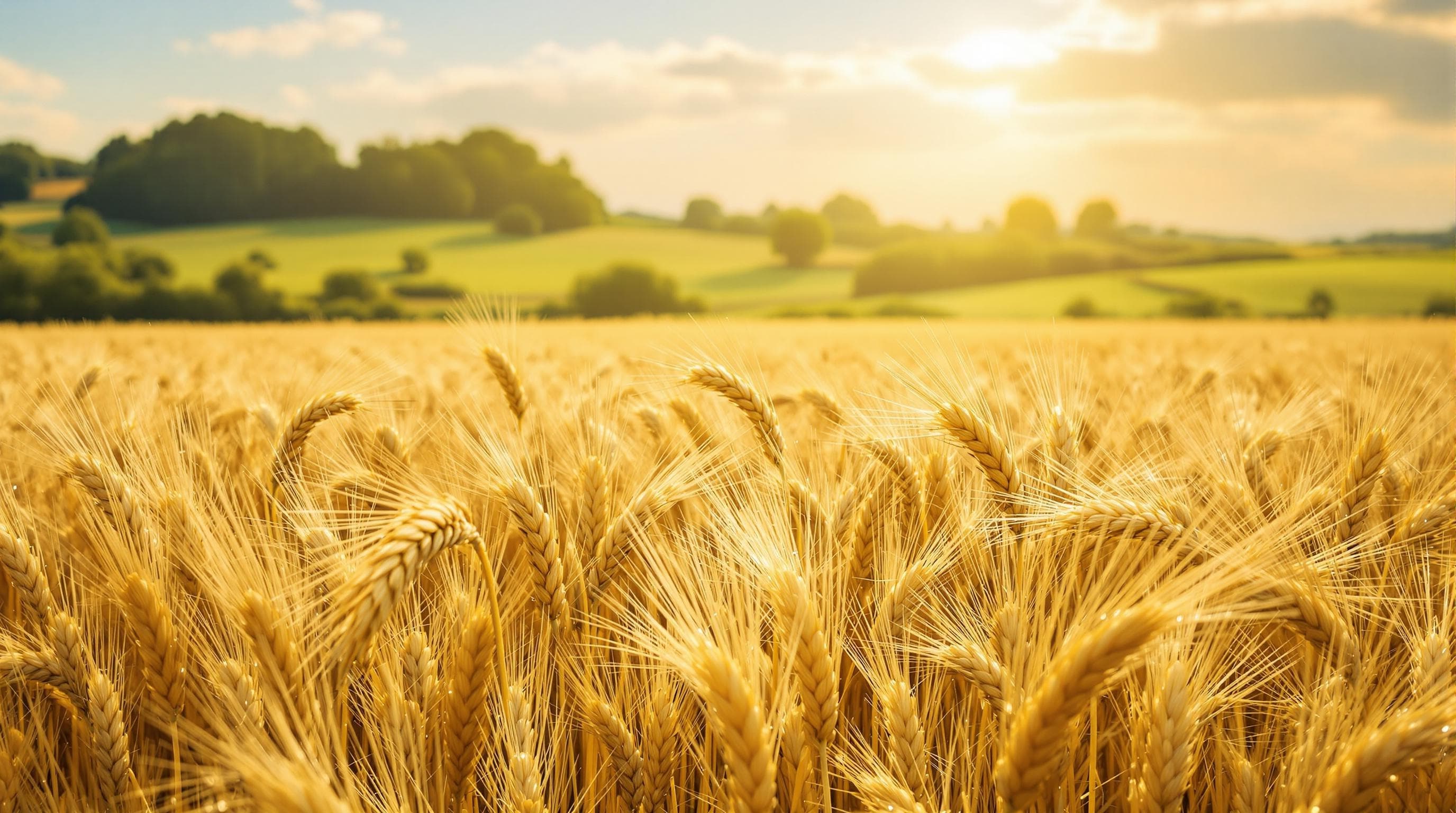 Lush wheat field
